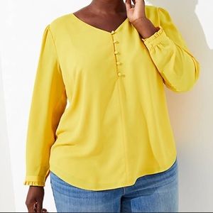 LOFT Plus V-Neck Blouse